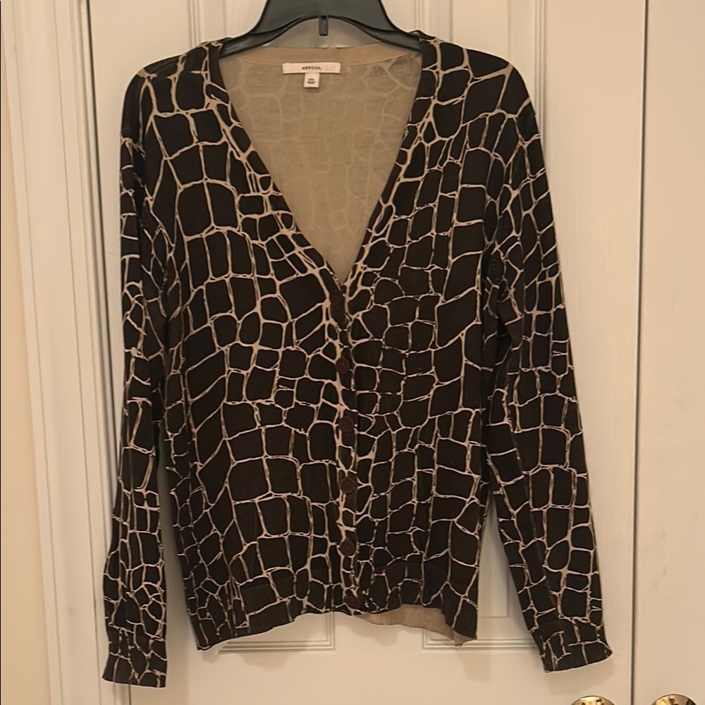 Chico's Black and Tan Women's Sweater